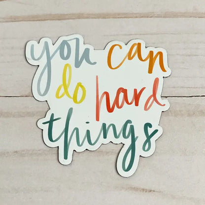 Inspirational quote magnet | Self care fridge magnet | You can do hard things magnet Edith Chloe Self-Care Shop